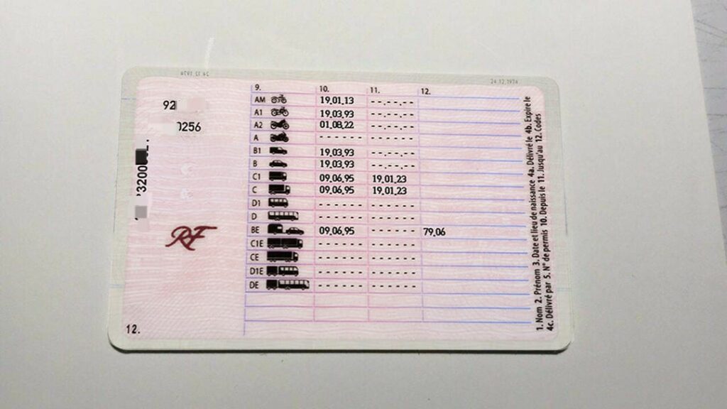 Acheter un permis de conduire vérifié.