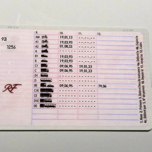Acheter un permis de conduire vérifié.